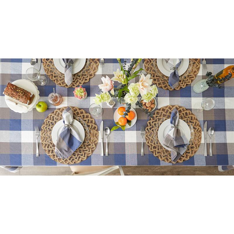 DII Tri Color Check Tablecloth