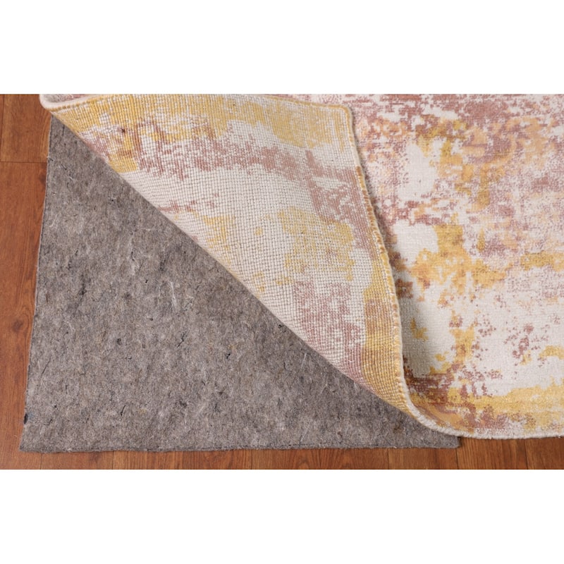 Abstract Area Rug Hand-Knotted Living Room Wool Carpet - 7'11" X 10'3"
