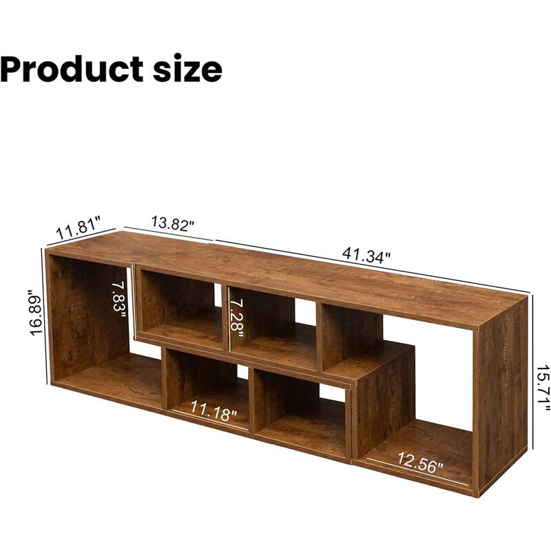 Mieres Modern Entertainment Center with Open Storage Shelves, TV Console Stand - n/a