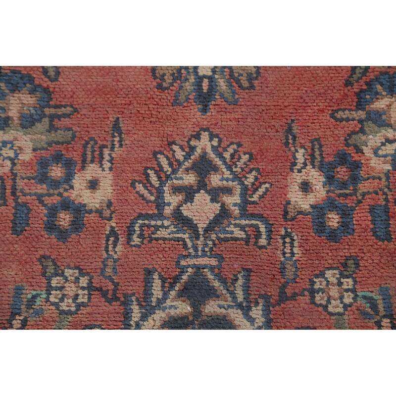Hamedan Persian Vintage Rug Handmade Wool Carpet - 7'2"x 10'2"