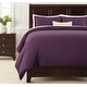preview thumbnail 1 of 5, Chanasya Solid Color Ultra Soft Duvet Cover Set Aubergine - Full - Queen