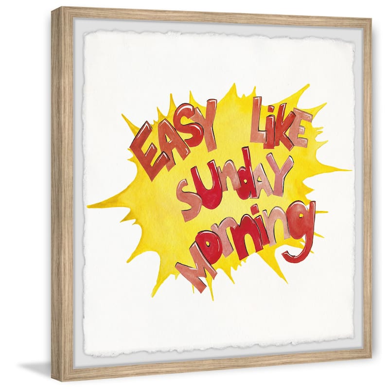 Easy like Sunday Morning II Framed Wall Art, Elegant Home Touch - Sophisticated Artwork for Refined Décor