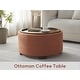 preview thumbnail 52 of 51, Huimo Modern round wooden tray Ottoman with Storage