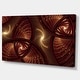 preview thumbnail 5 of 10, Designart "Brown Symmetrical Fractal Pattern" Floral Canvas Wall Art - Brown