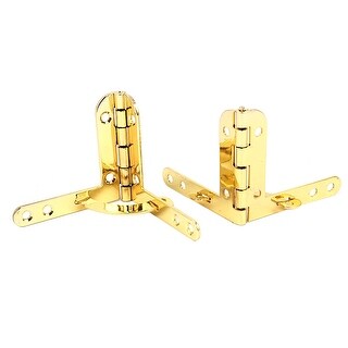 Jewelry Wine Box Wooden Case Concealable Quadrant Hinge 43mmx39mm Gold ...