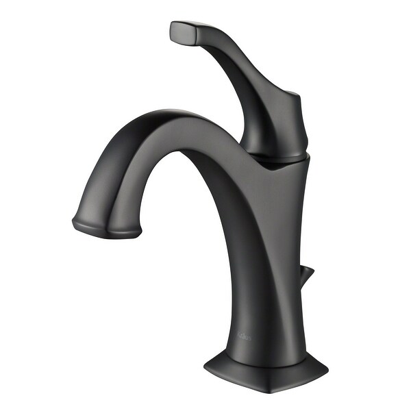 KRAUS Arlo Single Handle 1-Hole Bathroom Faucet w/ Lift Rod Drain. Opens flyout.