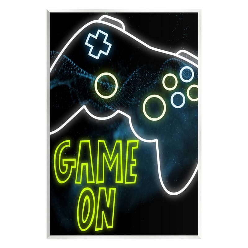 Stupell Game On Neon Controller Wall Plaque Art, Design by Marcus Prime - 13 x 19