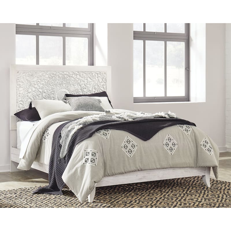 Signature Design by Ashley Paxberry White Queen Panel Bed