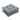 Pillow Perfect Outdoor Dawson Pewter Reversible Chair Pad (Set of 2) - 15.5 X 16 X 4