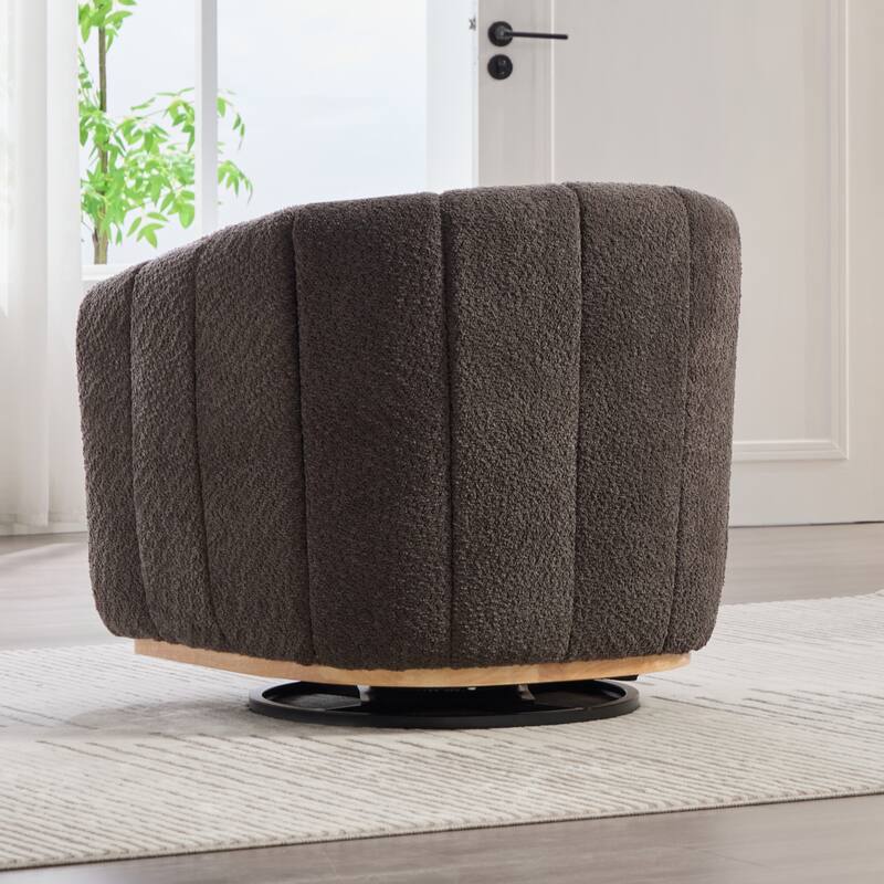 32.3" W Modern Swivel Accent Chair,Chenille Single Sofa Seating
