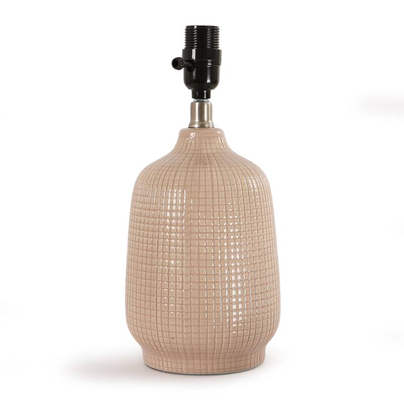 Traditional Ceramic Woven Table Lamp for Living Room