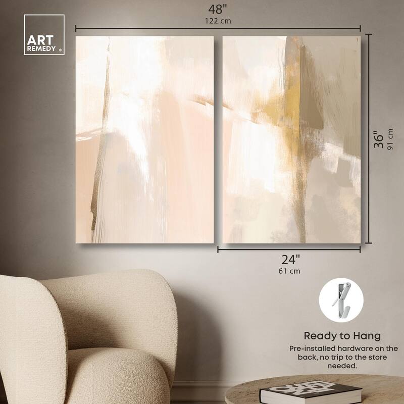Meditative Hues II Canvas Set of 2 by Art Remedy, Gallery Wrapped