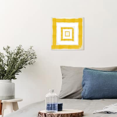 Wynwood Studio Prints Abstract Magical Thinking Yolk Yellow and Modern & Contemporary Wall Art Canvas Print