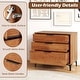 preview thumbnail 7 of 8, Gymax 2PCS 3-Drawer Dresser w/ Metal Support Legs & Anti-tipping Kit