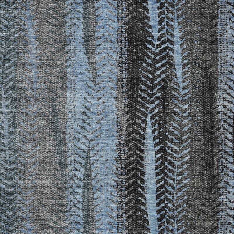 HomeRoots Botanical Leaves Transitional Rectangle Outdoor Rug