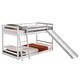 preview thumbnail 9 of 13, Elevated Cross Guard Rail With Slide Twin Pine Wooden Bed