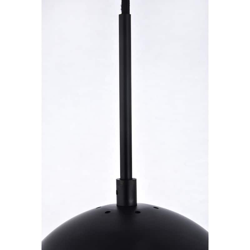 Frosted White Glass 1-Light 8-inch Pendant