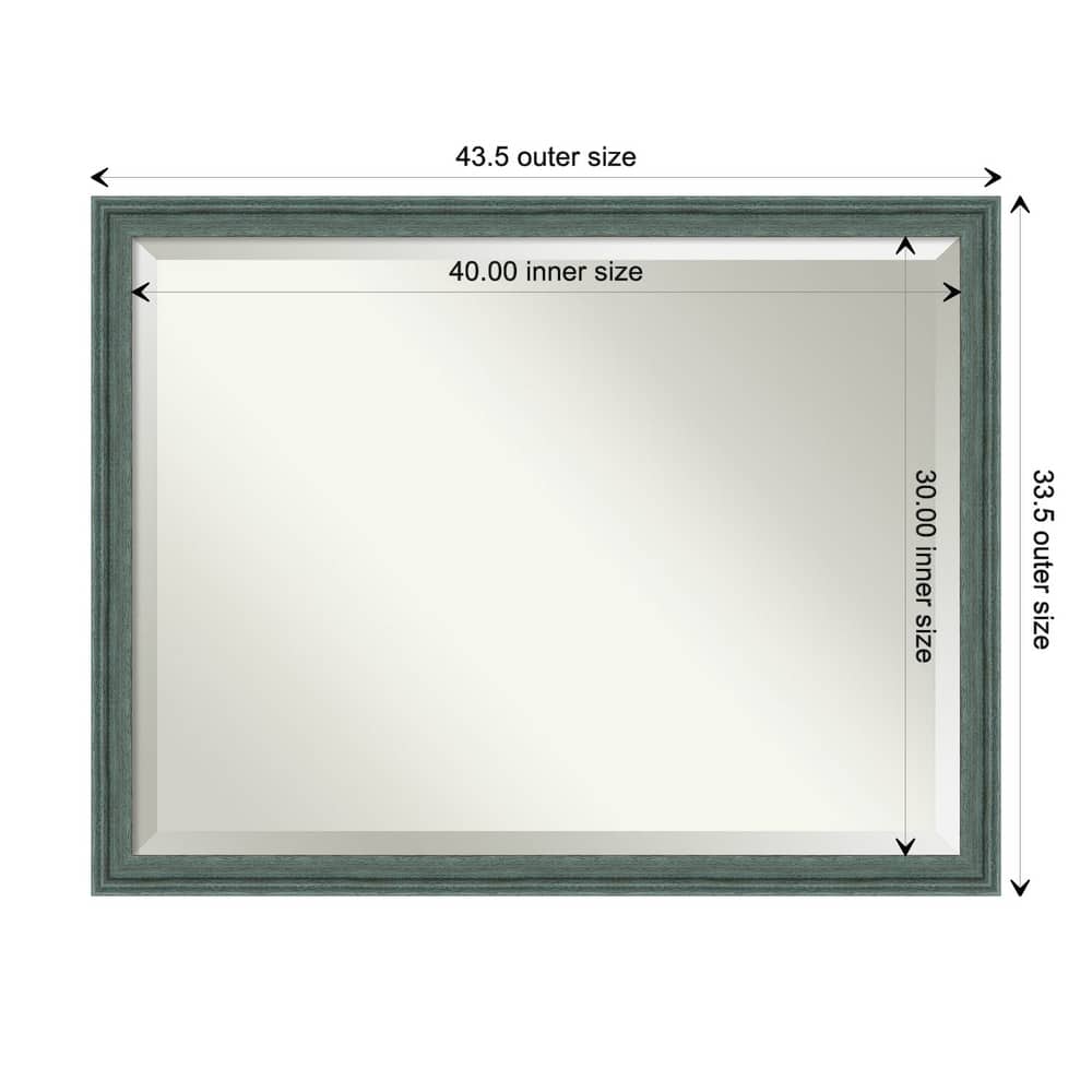 Upcycled Beveled Wood Framed Bathroom Vanity Wall Mirror