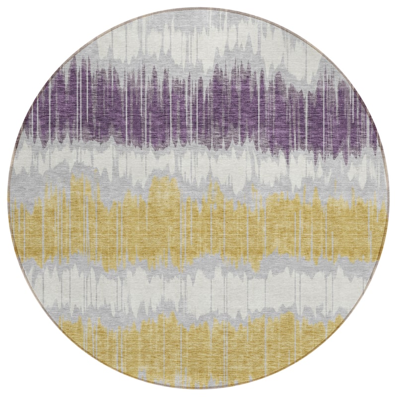 HomeRoots Striped Transitional Rectangle Outdoor Rug