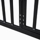 preview thumbnail 8 of 7, Twin Metal House Bed with Fence & Door for Kids Bedroom, Sturdy Bedframe w/Roof Design, Easy Assembly/No Box Spring Needed,Black