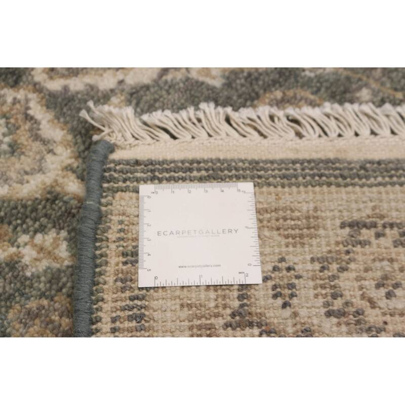 ECARPETGALLERY Hand-knotted Royal Oushak Dark Grey Wool Rug - 2'4 x 18'2