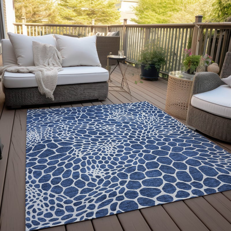Machine Washable Indoor/ Outdoor Chantille Animal Print Rug