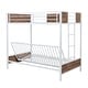 preview thumbnail 25 of 25, Twin-Over-Futon Metal Bunk Bed with Guardrails and Ladder - Versatile 3-in-1 Design, Sturdy Frame, Safety Features