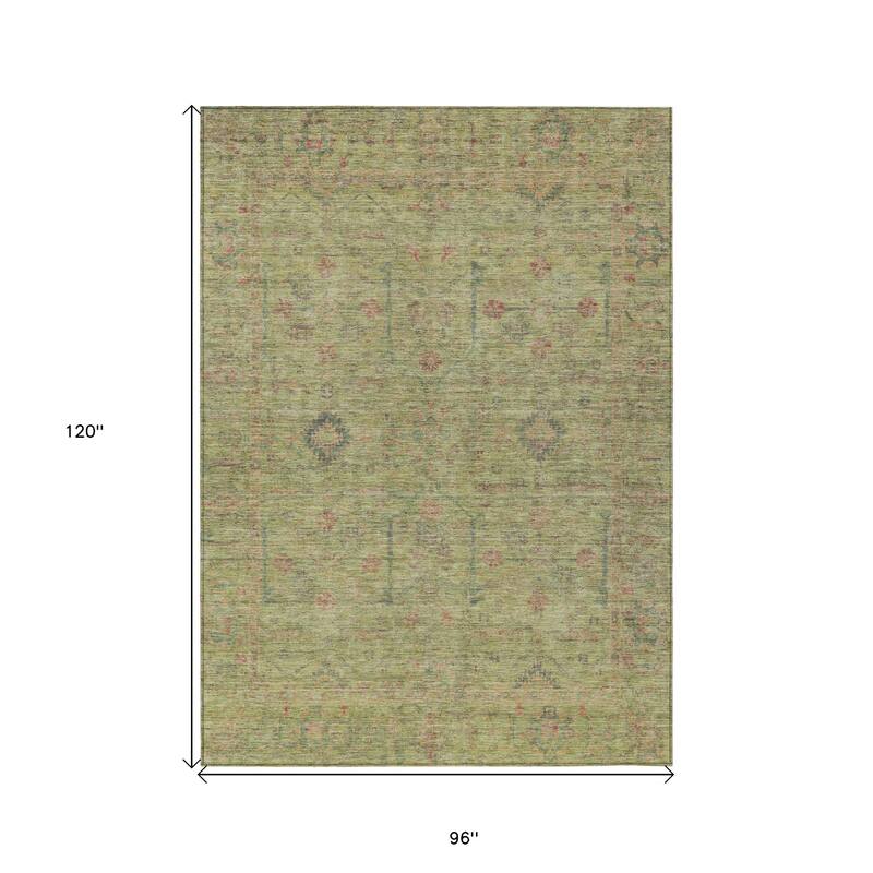 HomeRoots Floral Traditional Rectangle Outdoor Rug