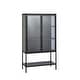 preview thumbnail 23 of 25, Rye Studio Cairyn Modern Glass and Metal Cabinet