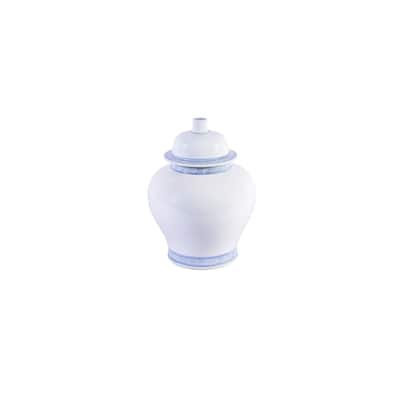Temple Decorative Jar with Greek Key Trim