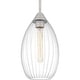 preview thumbnail 4 of 6, Marza 1-Light Brushed Nickel Mini Pendant