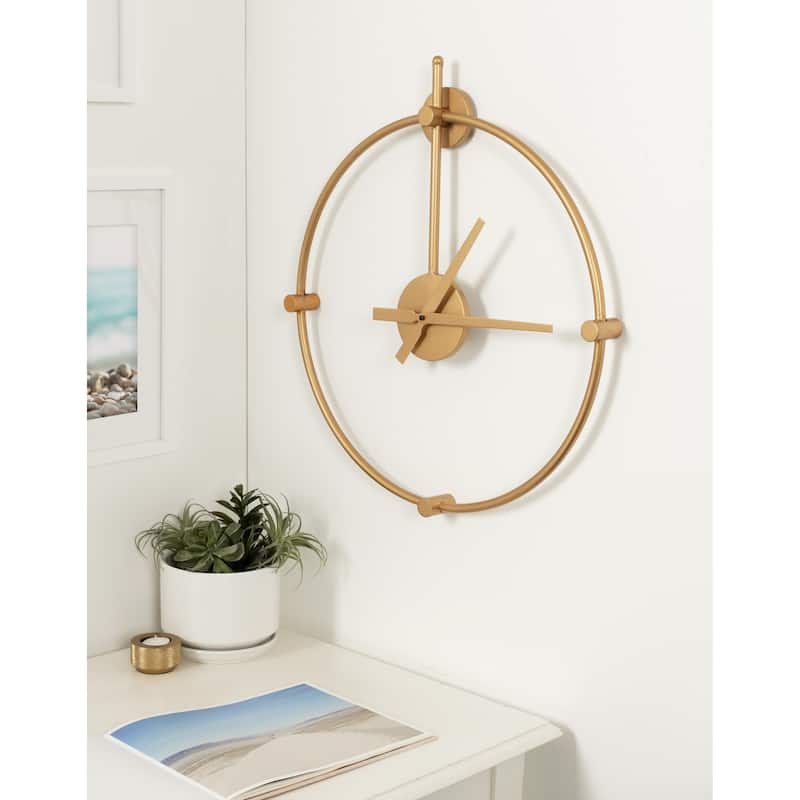 Kate and Laurel Lidor Metal Wall Clock - 22x25