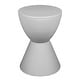 preview thumbnail 59 of 143, Boyd Round Side Table with Ribbed Design Base - Accent Hourglass End Table with Removable Lid for Living Room & Bedroom Light Grey