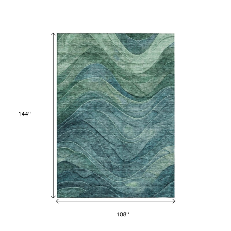 HomeRoots Abstract Transitional Rectangle Outdoor Rug