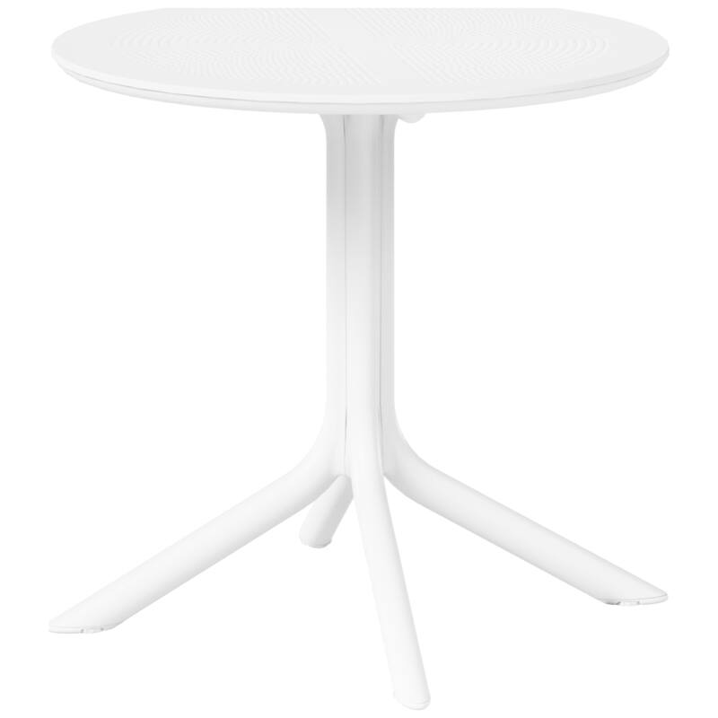 Frond and Form 31.5" Outdoor Round Dining Table - White