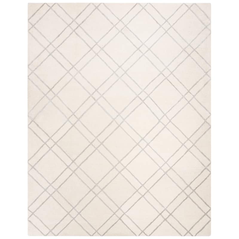 SAFAVIEH Handmade Himalaya Beadwork Modern Wool Rug - 9' x 12' - Ivory/Silver