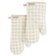 preview thumbnail 1 of 5, KitchenAid Gingham Oven Mitt 2-Pack Set - 7"x13" Milkshake