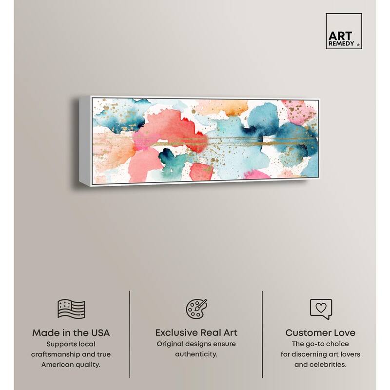 Watercolor Clouds Panoramic Canvas by Art Remedy