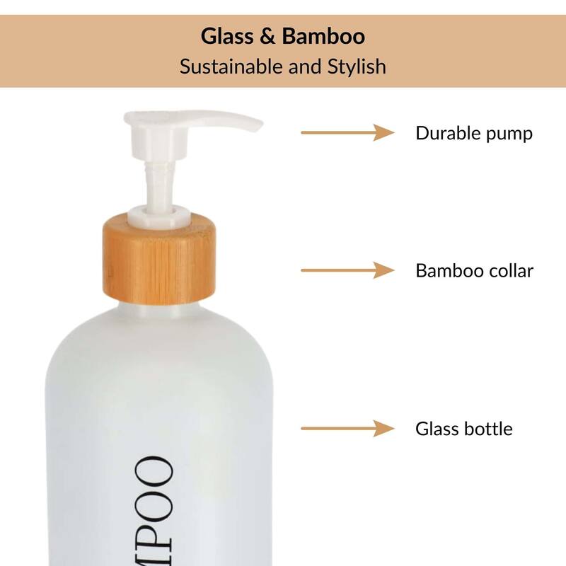 Matte Shampoo Dispenser 17 fl oz (500ml) - 3 L x 3 W x 8.5 H