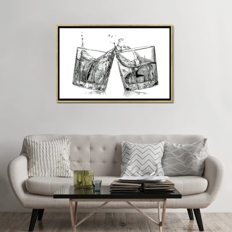 iCanvas "Bourbon Cheers" by Paul Stowe Framed Canvas Print