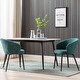 preview thumbnail 10 of 16, Contemporary Upholstered Dining Chairs with Metal Legs, Set of 2 Green
