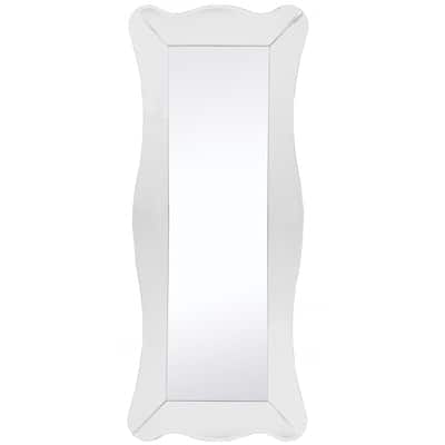 HomeRoots 65" Mirrored Full Length Hanging Mirror Wall Mounted With Glass Frame - 32