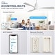preview thumbnail 19 of 52, Sofucor 48 Inch Ceiling Fan with Light and Remote,Solid Wood Blades Low Profile,Smart Optional Work with Alexa/Google/App