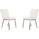 preview thumbnail 18 of 23, Armen Living Cafe Wood and Faux Leather Upholstered Dining Chairs - Set of 2/4/6