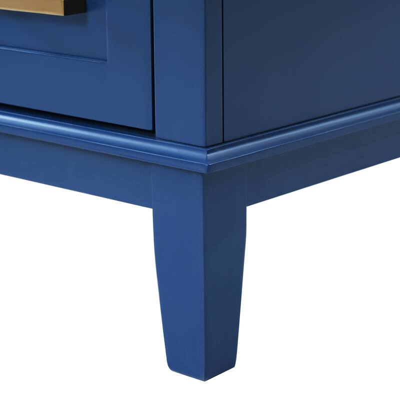 GDFStudio - Elysia Wood & Ceramic 36" Bathroom Vanity with Sink, Soft-Close Doors & 4 Drawers