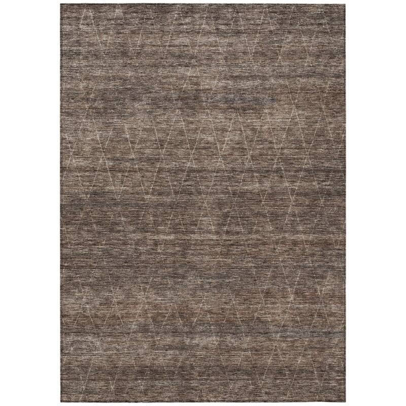 HomeRoots Geometric Transitional Rectangle Outdoor Rug