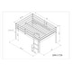 preview thumbnail 6 of 4, White Full Size Pine Wood Loft Bed with Ladder and Fence
