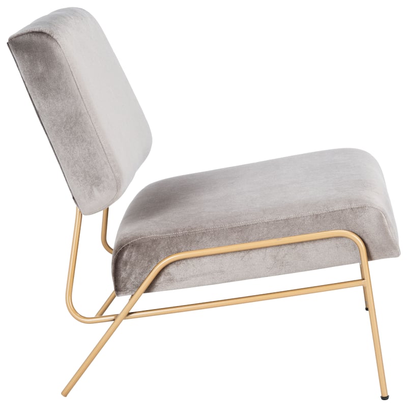 SAFAVIEH Riekie Glam Velvet Accent Chair - 26.6" W x 30" L x 30" H - 27Wx30Dx30H