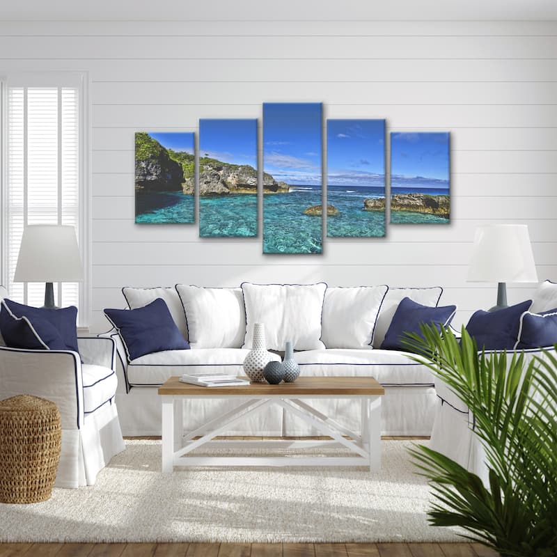 Ready2HangArt 'Grunge Pano II' 5-Piece Wrapped Canvas Wall Art Set