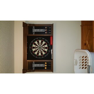Barrington Woodhaven Premium Bristle Dartboard Cabinet Set